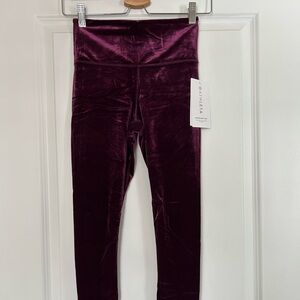 New with tags, beautiful deep purple Athleta Elation velvet leggings.
